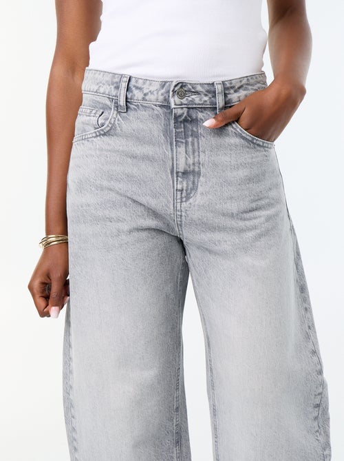 Barrel jeans / wijde pasvorm hoge taille - Kiabi