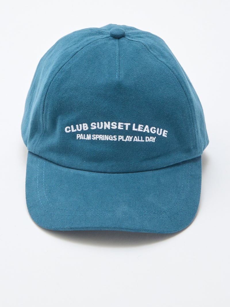 Baseballpet van katoen Blauw - Kiabi