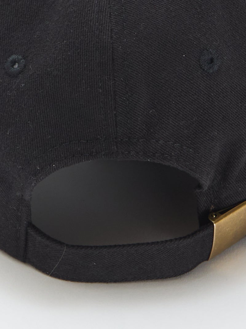 Baseballpet van katoen Zwart - Kiabi