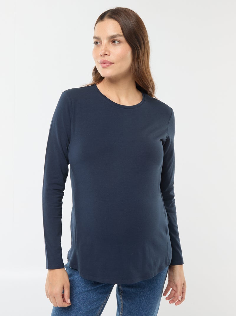 Basic borstvoedings-T-shirt Blauw - Kiabi