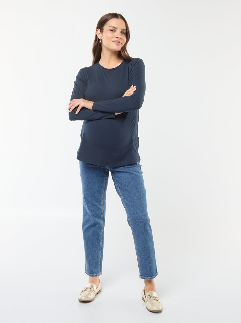 Basic borstvoedings-T-shirt Blauw - Kiabi