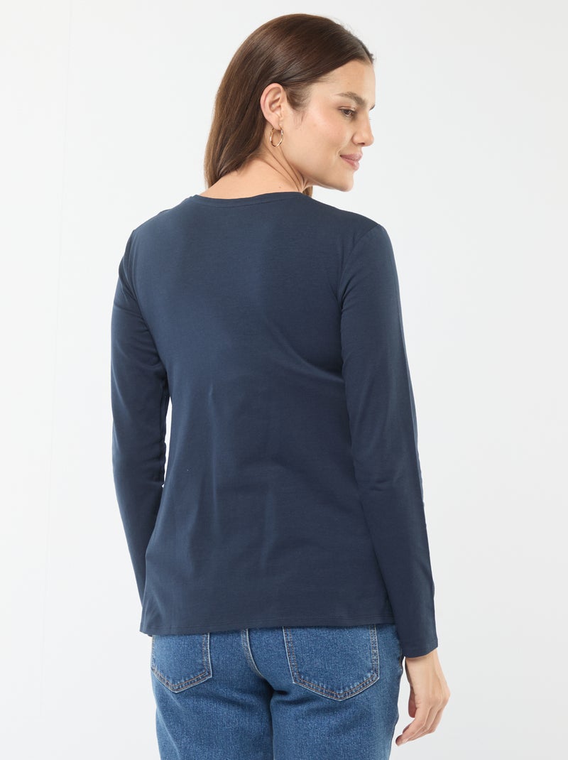 Basic borstvoedings-T-shirt Blauw - Kiabi
