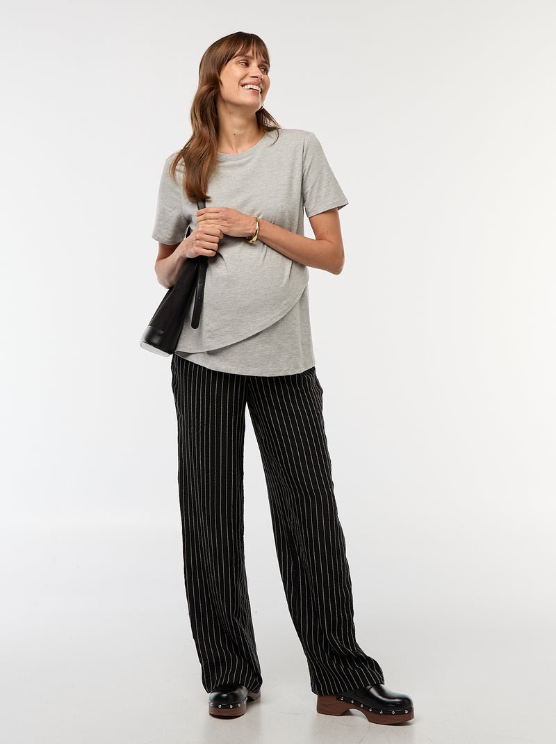 Basic borstvoedings-T-shirt Grijs - Kiabi