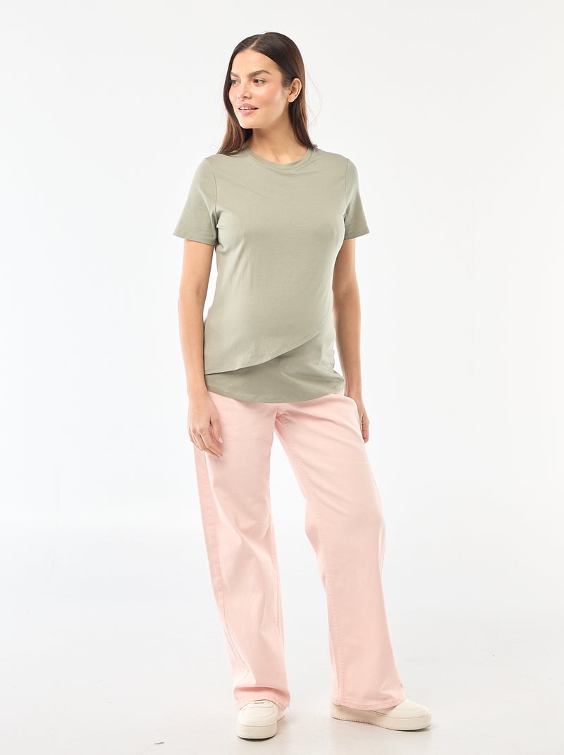 Basic borstvoedings-T-shirt Groen - Kiabi