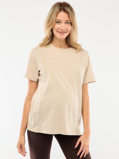 Basic borstvoedings-T-shirt met korte mouw - Kiabi Basic borstvoedings-T-shirt met korte mouw - Kiabi