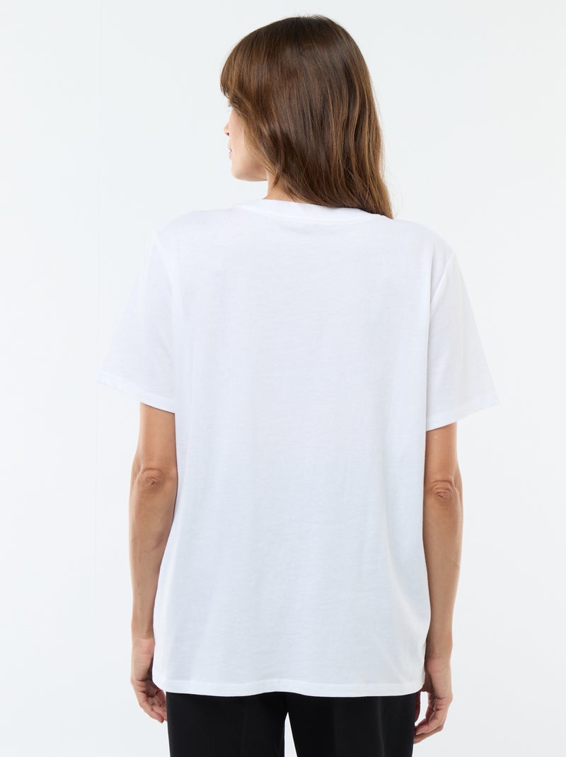 Basic borstvoedings-T-shirt met korte mouw wit - Kiabi