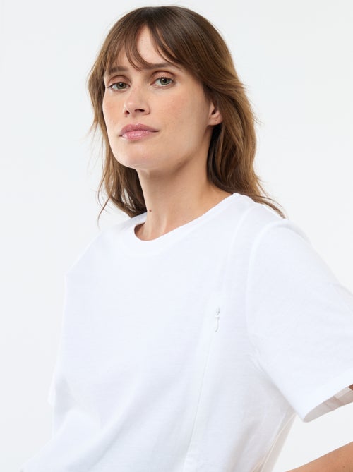 Basic borstvoedings-T-shirt met korte mouw - Kiabi Basic borstvoedings-T-shirt met korte mouw - Kiabi