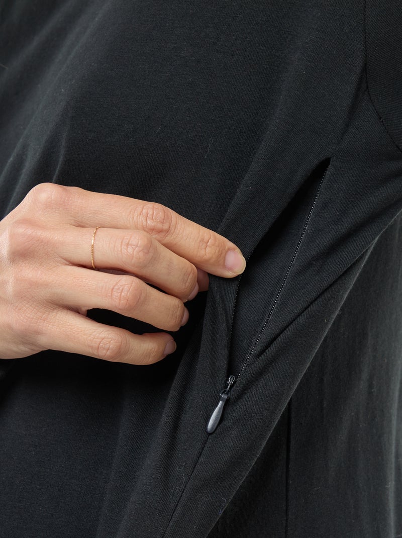 Basic borstvoedings-T-shirt Zwart - Kiabi