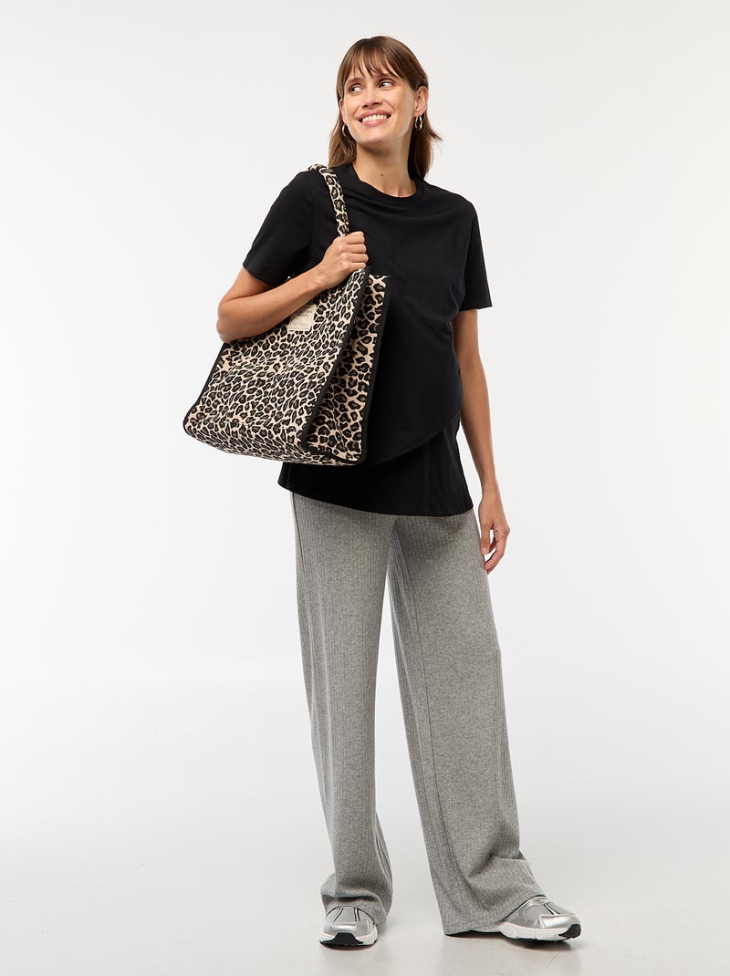 Basic borstvoedings-T-shirt zwart - Kiabi