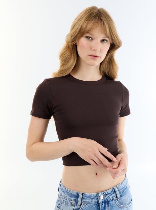 Basic cropped T-shirt - Kiabi