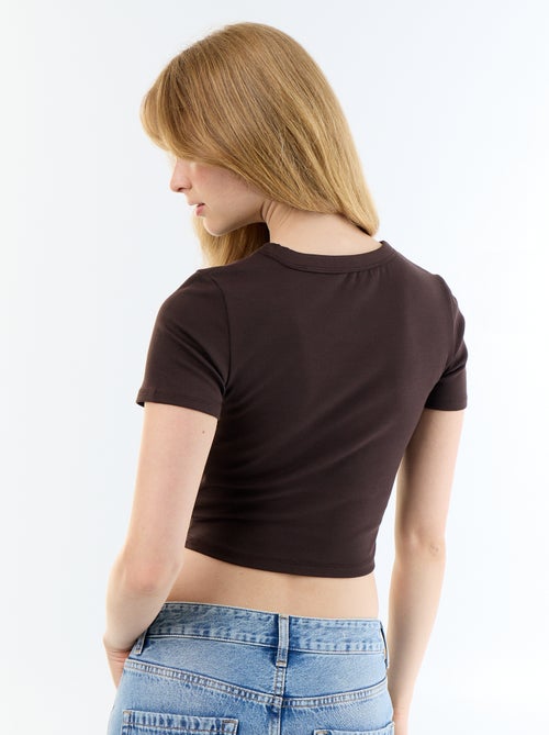 Basic cropped T-shirt - Kiabi