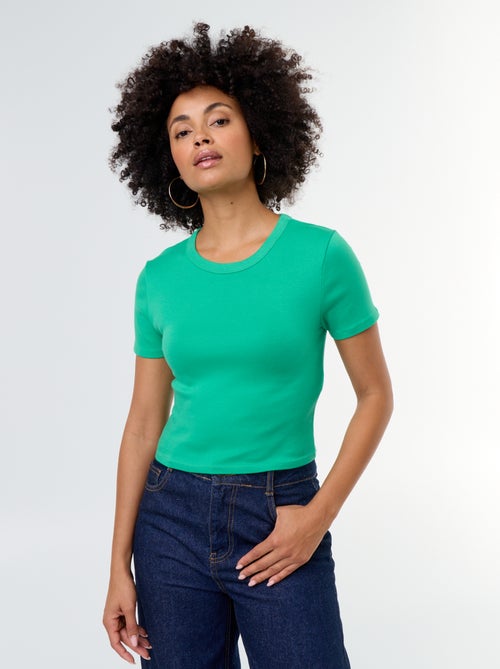 Basic cropped T-shirt - Kiabi