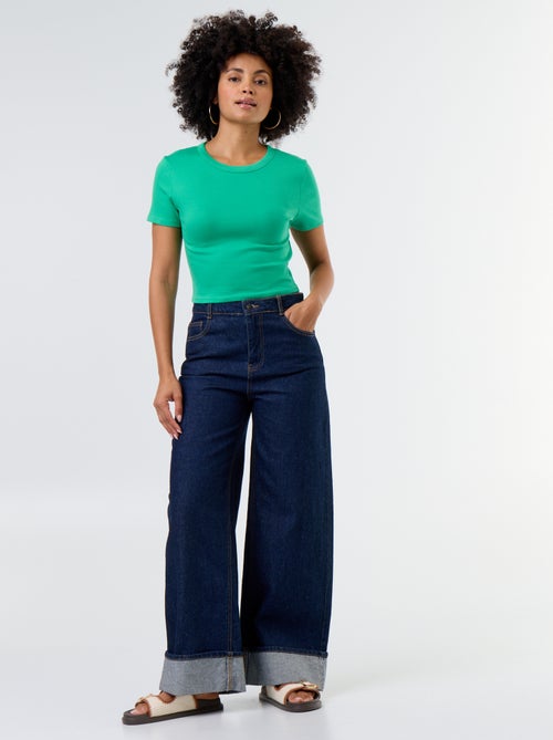 Basic cropped T-shirt - Kiabi