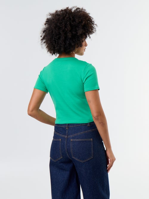 Basic cropped T-shirt - Kiabi