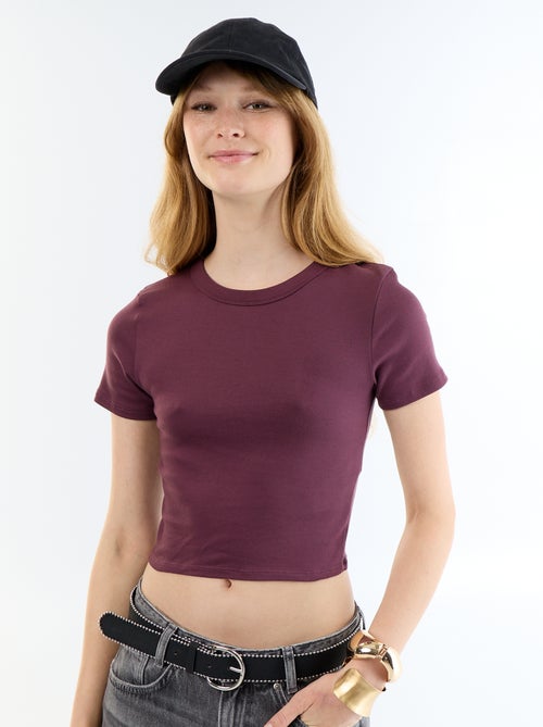 Basic cropped T-shirt - Kiabi