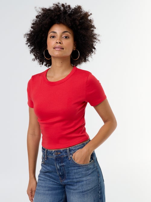 Basic cropped T-shirt - Kiabi