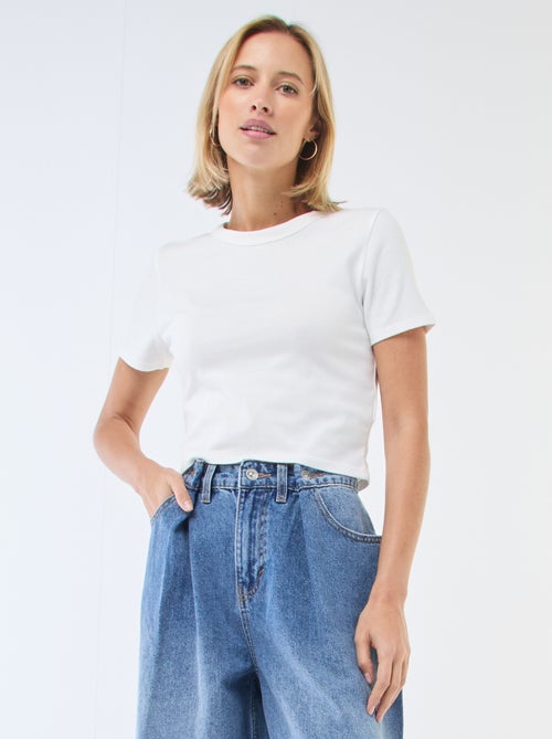 Basic cropped T-shirt - Kiabi