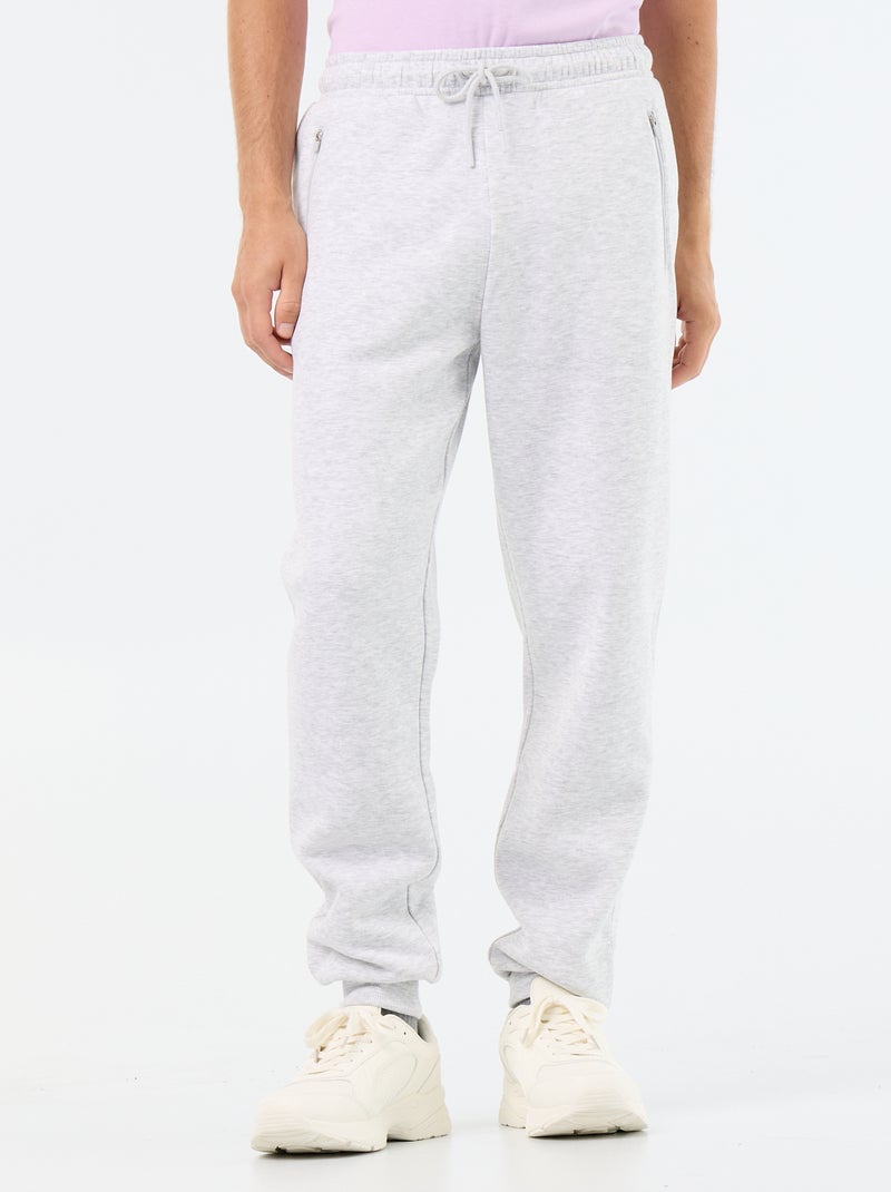 Basic effen joggingbroek Grijs - Kiabi