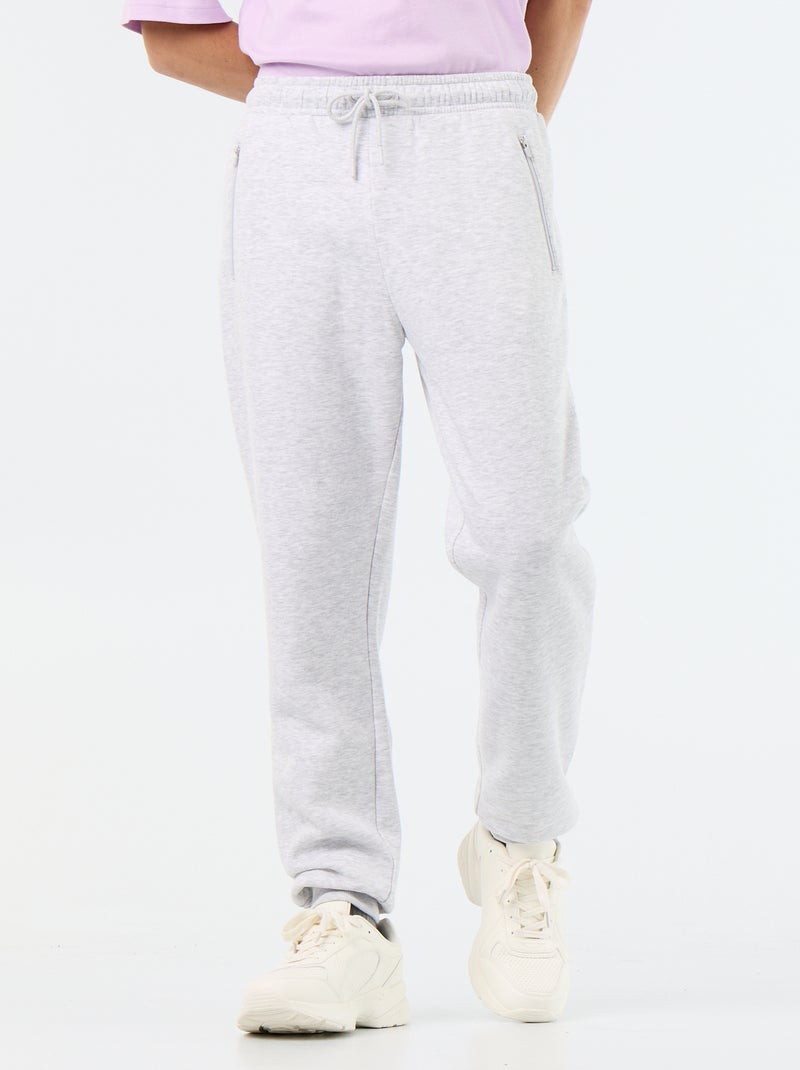 Basic effen joggingbroek Grijs - Kiabi