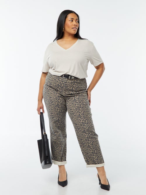 Basic, effen T-shirt met V-hals - Kiabi