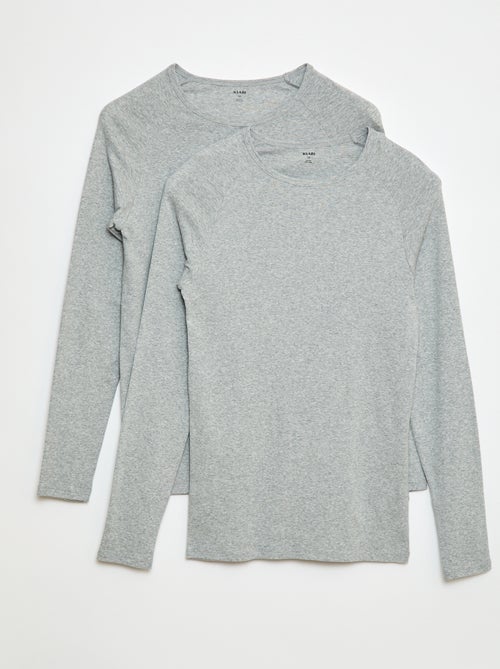 Basic, effen T-shirts met lange mouw - Kiabi
