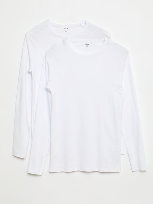 Basic, effen T-shirts met lange mouw - Kiabi