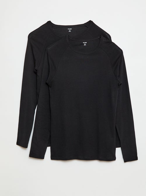 Basic, effen T-shirts met lange mouw - Kiabi
