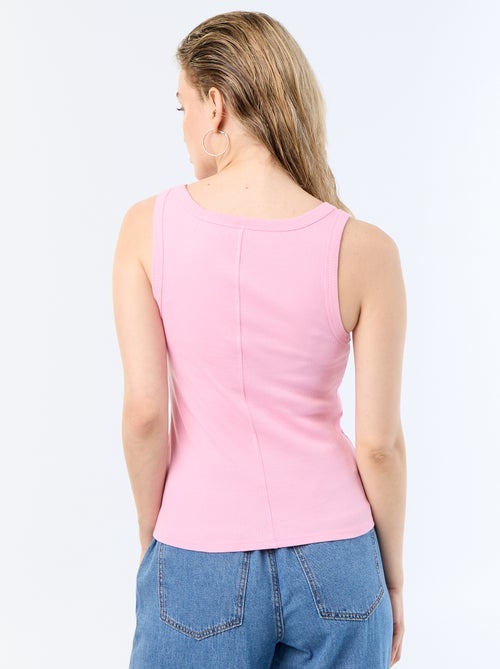 Basic geribbelde top - Kiabi Basic geribbelde top - Kiabi