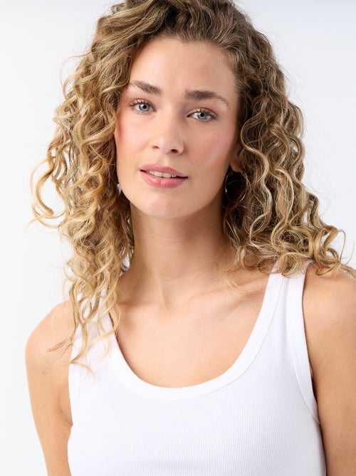 Basic geribbelde top - Kiabi Basic geribbelde top - Kiabi
