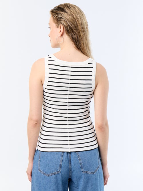 Basic geribbelde top - Kiabi Basic geribbelde top - Kiabi