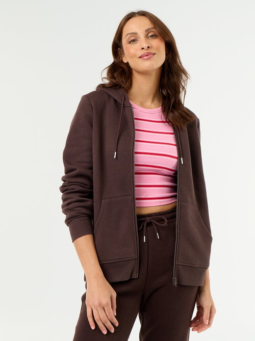 Basic hoodie met rits - Kiabi