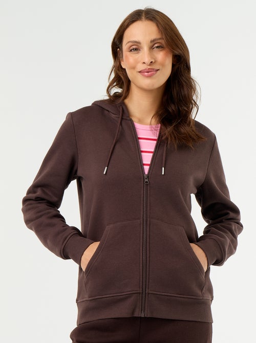 Basic hoodie met rits - Kiabi