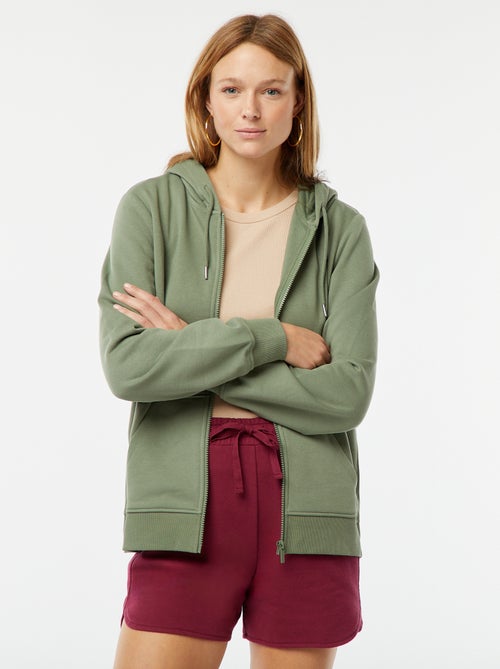 Basic hoodie met rits - Kiabi