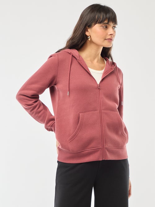 Basic hoodie met rits - Kiabi
