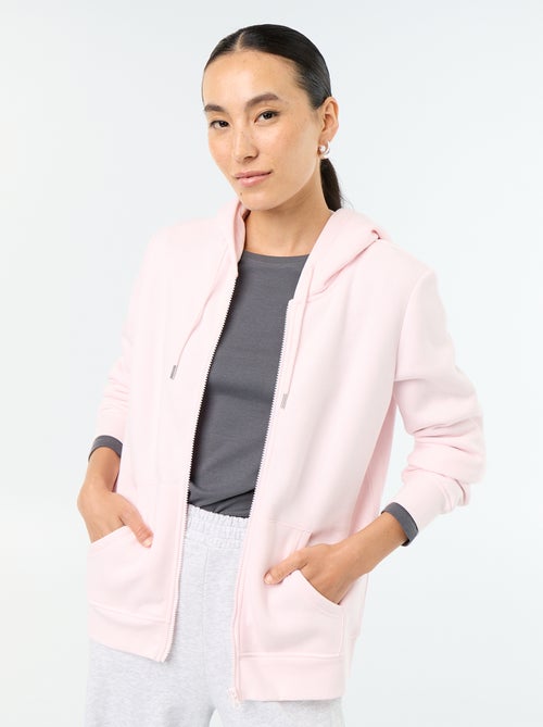 Basic hoodie met rits - Kiabi