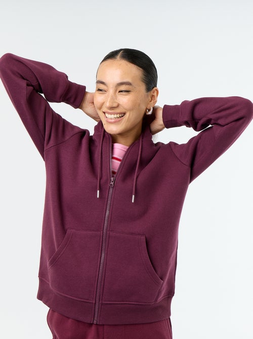 Basic hoodie met rits - Kiabi