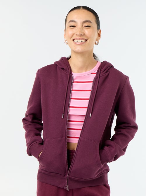 Basic hoodie met rits - Kiabi