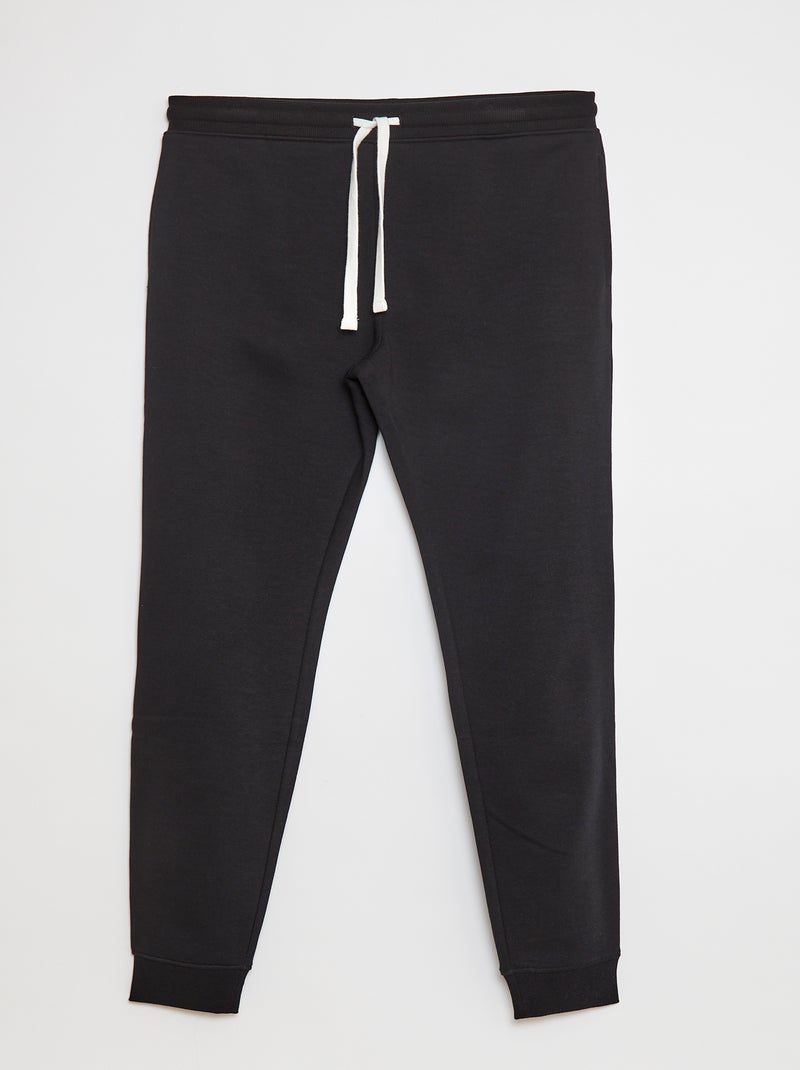 Basic joggingbroek met zachte, opgeruwde binnenzijde - L36 zwart - Kiabi