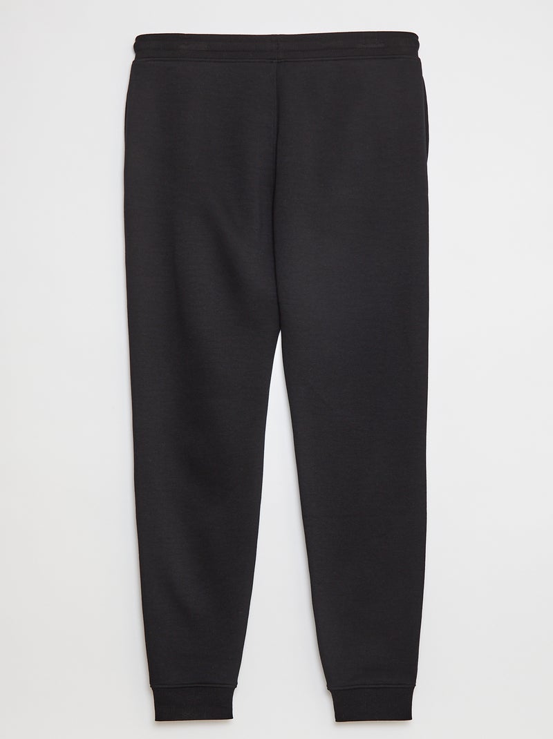 Basic joggingbroek met zachte, opgeruwde binnenzijde - L38 zwart - Kiabi