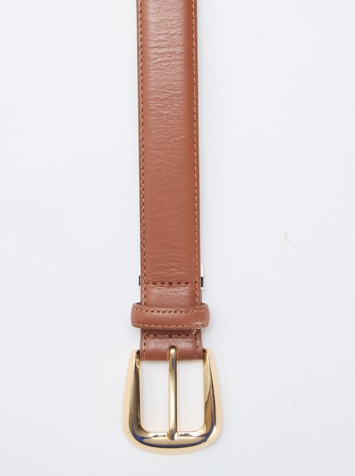 Basic leren riem - Kiabi