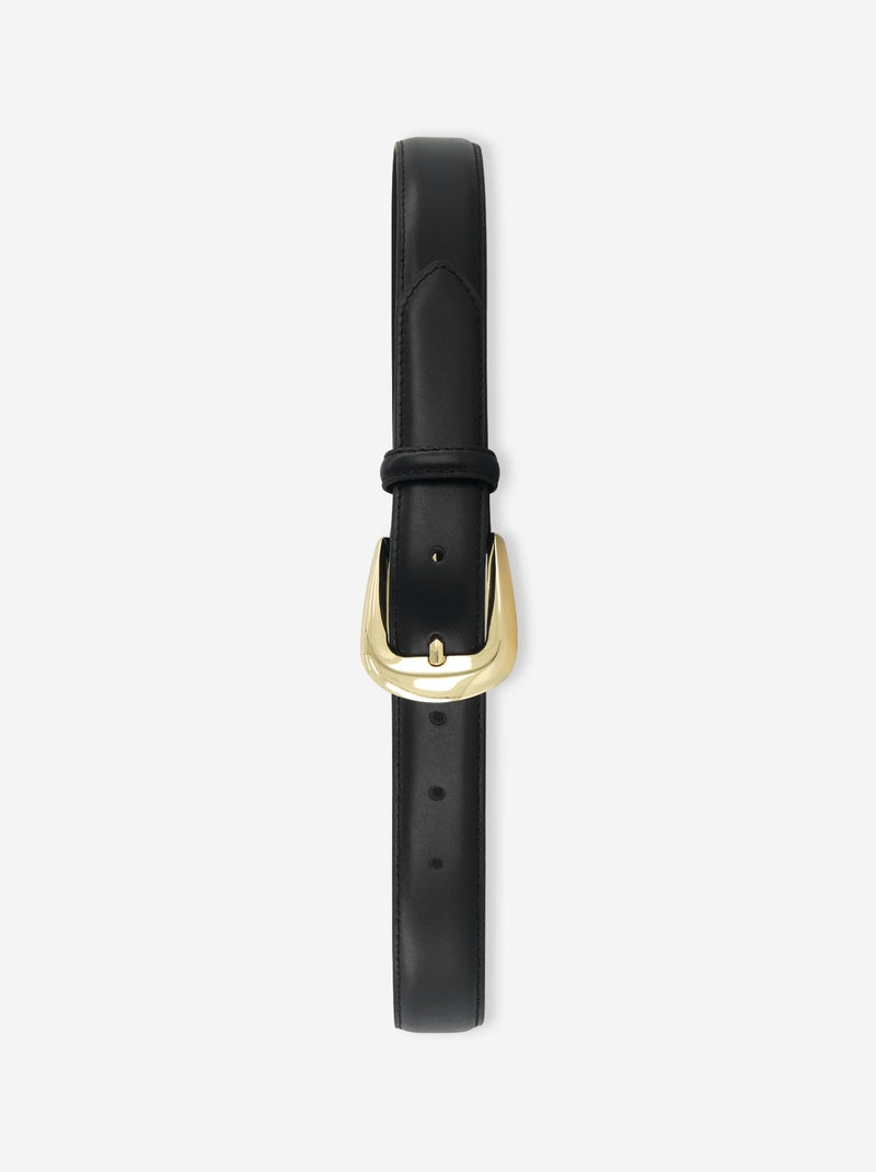 Basic leren riem ZWART - Kiabi
