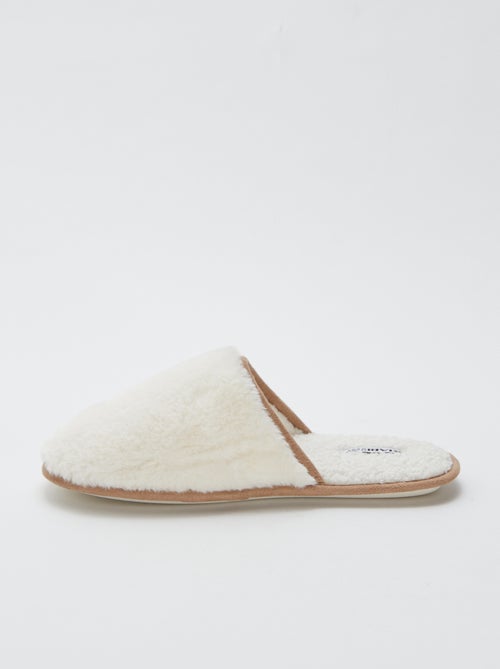 Basic pantoffels van imitatiebont - Kiabi