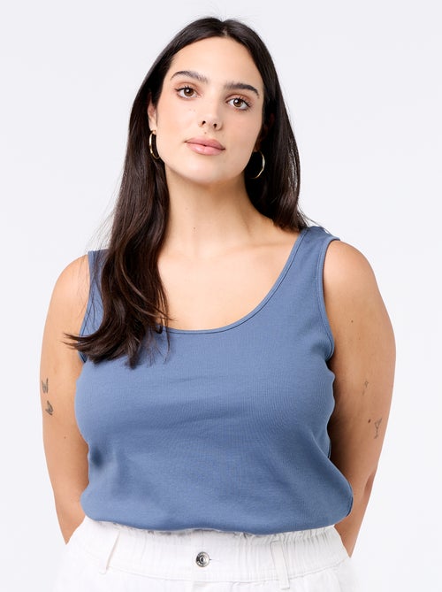 Basic ribgebreide top - Kiabi