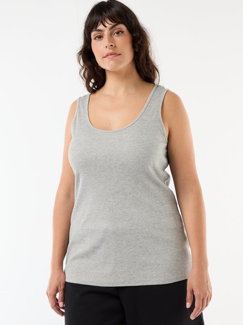 Basic ribgebreide top - Kiabi