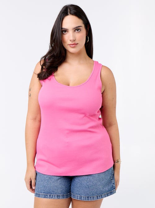 Basic ribgebreide top - Kiabi