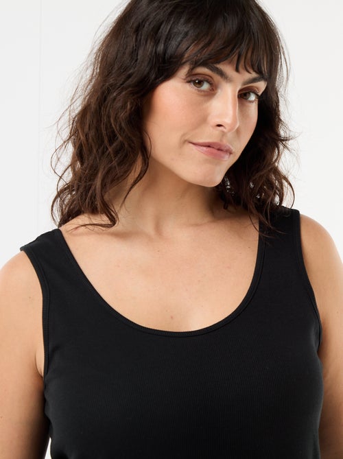 Basic ribgebreide top - Kiabi