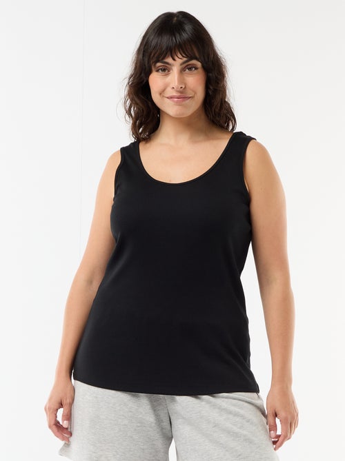 Basic ribgebreide top - Kiabi