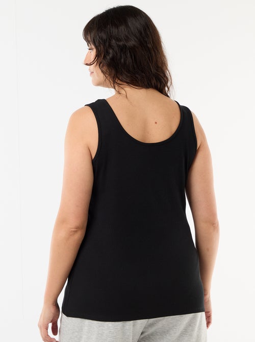 Basic ribgebreide top - Kiabi