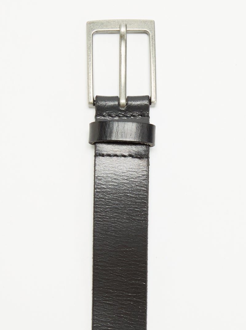 Basic riem met metalen gesp Zwart - Kiabi