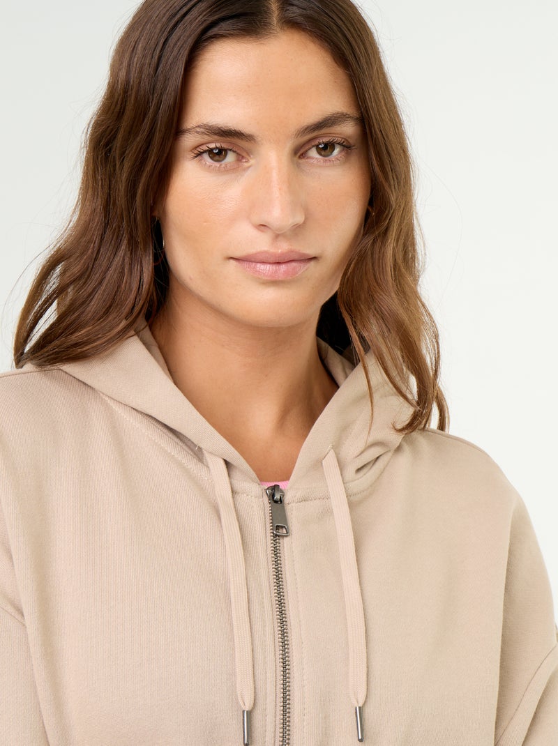 Basic sweater van lichte French Terry Biege - Kiabi